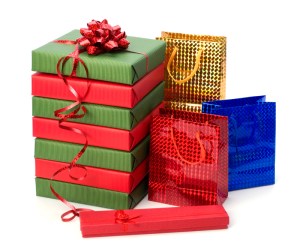 gifts isolated on white background