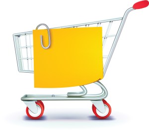 shopping cart postit