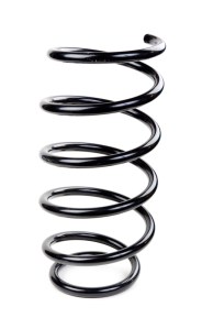 metal spring for a car on a white background